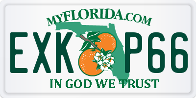 FL license plate EXKP66
