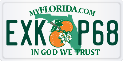 FL license plate EXKP68