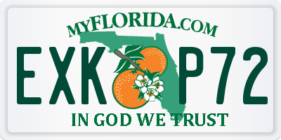 FL license plate EXKP72
