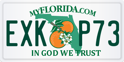 FL license plate EXKP73