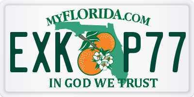FL license plate EXKP77