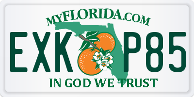 FL license plate EXKP85