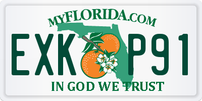 FL license plate EXKP91