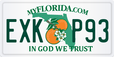 FL license plate EXKP93