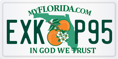 FL license plate EXKP95