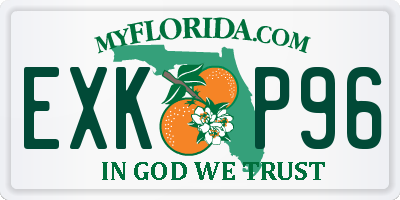 FL license plate EXKP96