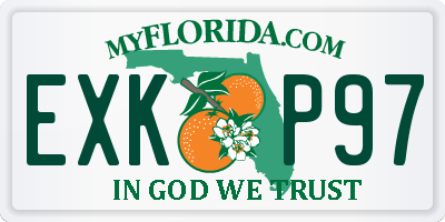 FL license plate EXKP97