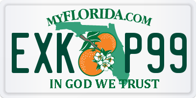 FL license plate EXKP99
