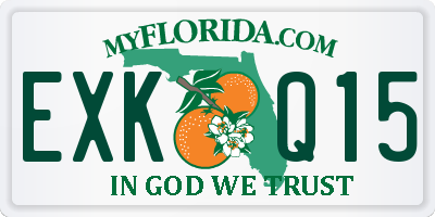 FL license plate EXKQ15