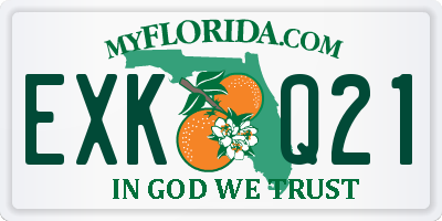 FL license plate EXKQ21