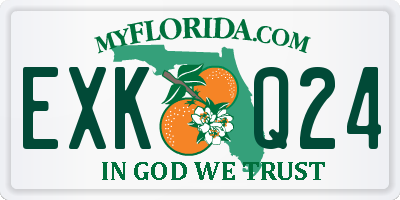 FL license plate EXKQ24