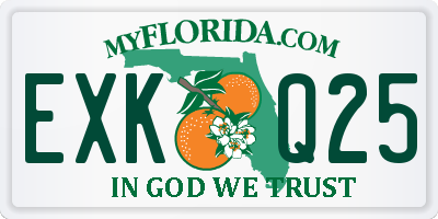 FL license plate EXKQ25