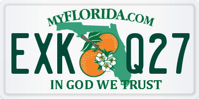 FL license plate EXKQ27