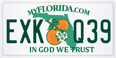 FL license plate EXKQ39