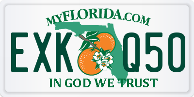 FL license plate EXKQ50