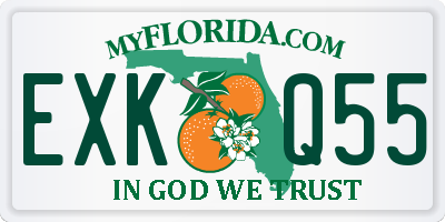 FL license plate EXKQ55
