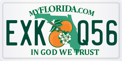 FL license plate EXKQ56