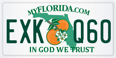 FL license plate EXKQ60