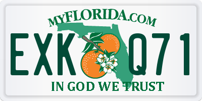 FL license plate EXKQ71