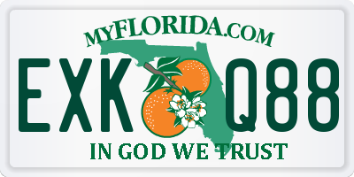 FL license plate EXKQ88