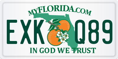 FL license plate EXKQ89