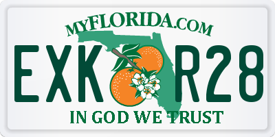 FL license plate EXKR28