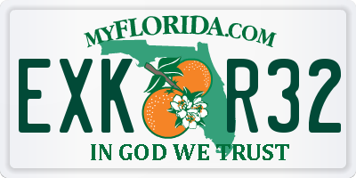 FL license plate EXKR32