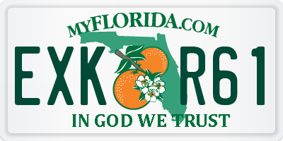 FL license plate EXKR61