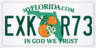 FL license plate EXKR73