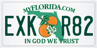 FL license plate EXKR82