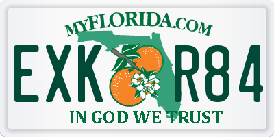 FL license plate EXKR84