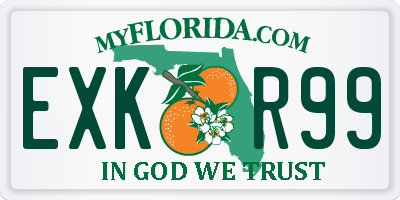 FL license plate EXKR99