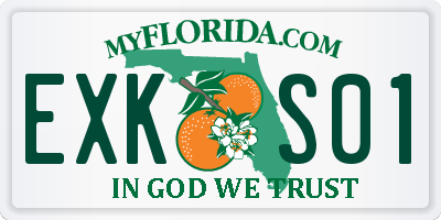 FL license plate EXKS01