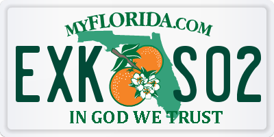FL license plate EXKS02