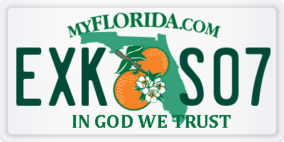 FL license plate EXKS07
