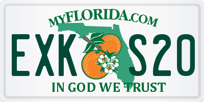 FL license plate EXKS20