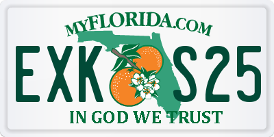 FL license plate EXKS25