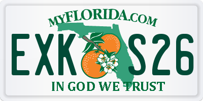 FL license plate EXKS26