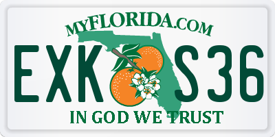 FL license plate EXKS36