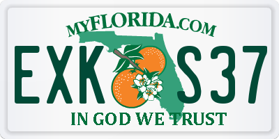 FL license plate EXKS37