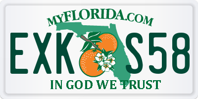 FL license plate EXKS58