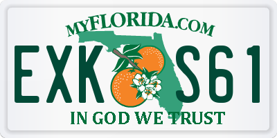 FL license plate EXKS61