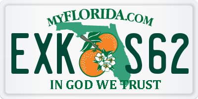 FL license plate EXKS62