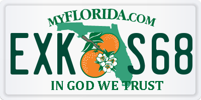 FL license plate EXKS68