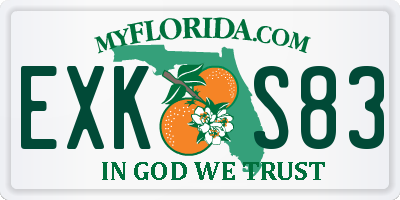 FL license plate EXKS83