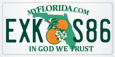 FL license plate EXKS86