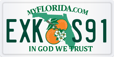 FL license plate EXKS91