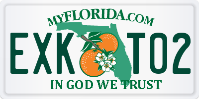 FL license plate EXKT02