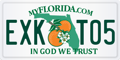 FL license plate EXKT05