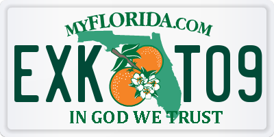 FL license plate EXKT09